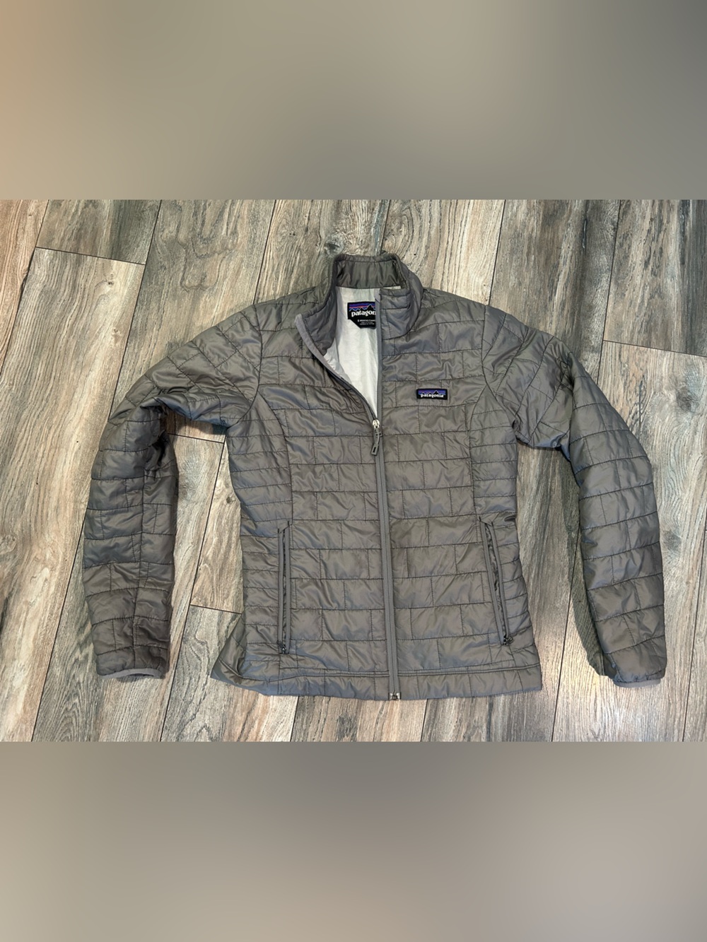 Patagonia Nano Puff Jacket Women's Size Small Gray  Quilted Prima Loft EUC